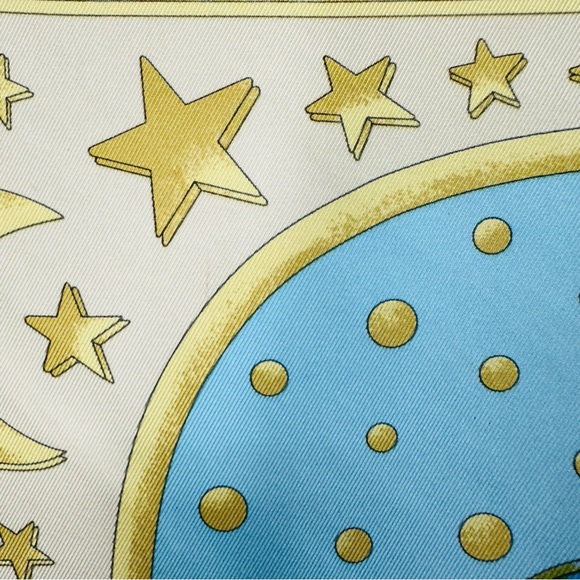 J. McLaughlin Multi Color Roman Numeral Sun 100% Silk Scarf 35.5 x 35” - Picture 8 of 10